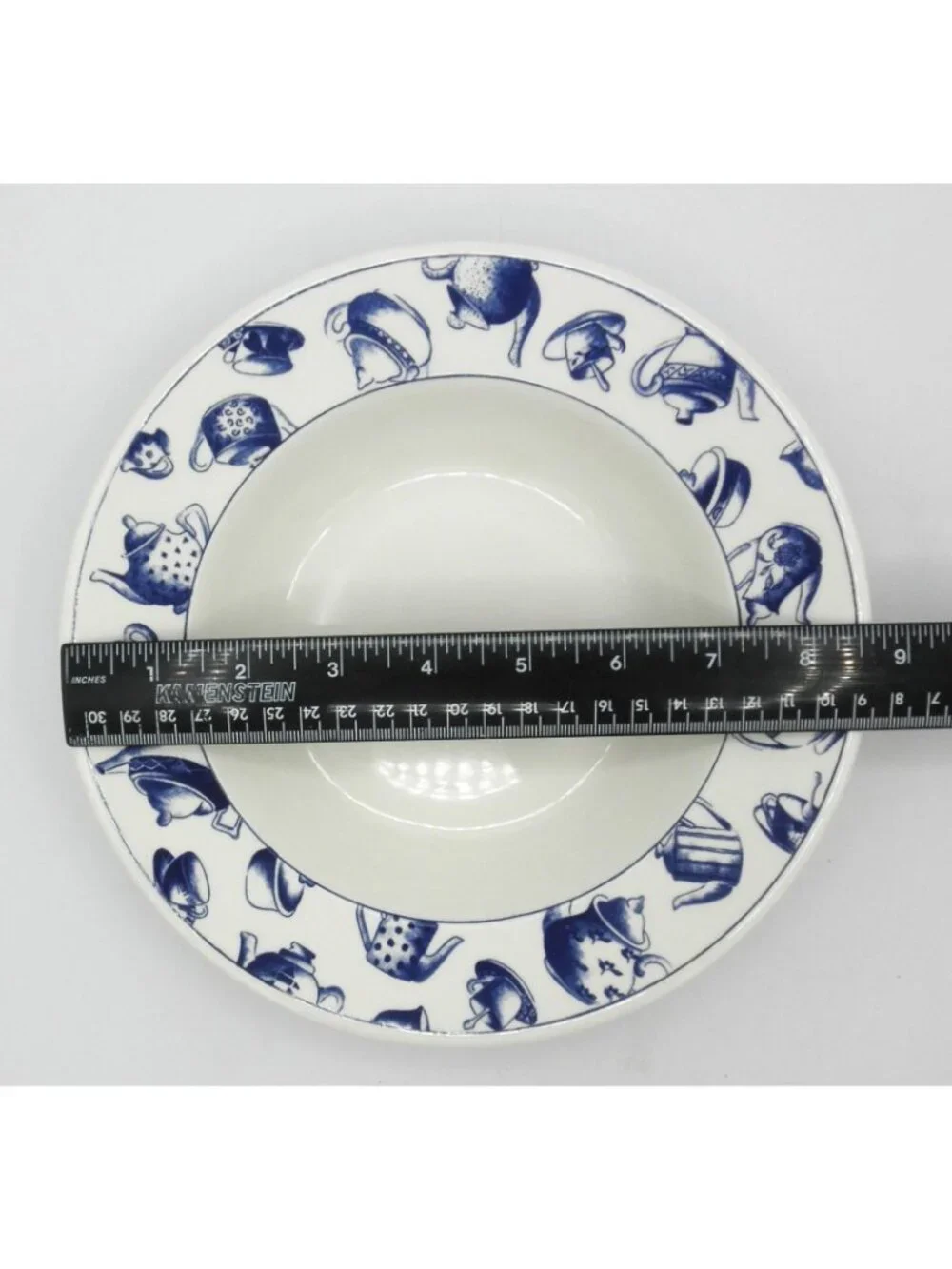 Pier 1 Pattern Code PER33 Blue Teapots 1 Dinner Plates 1 Bowl Replacements